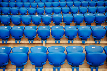 Wall Mural - Empty blue seats