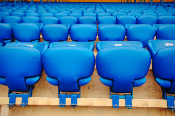 Wall Mural - Empty blue seats