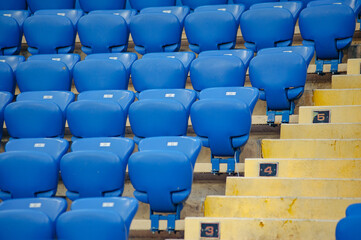 Wall Mural - Empty blue seats