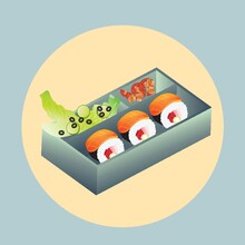 Sushi In The Bento Box