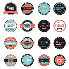 Poster - set of business labels