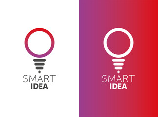 Wall Mural - Business corporate smart business logo design template. Simple and clean flat design of bulb illustration vector .