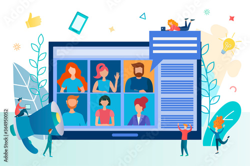 Photo Web conference, online seminar, online training, online meeting