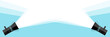 © Роман Ярощук - Banner two spotlight . Vector flat spotlight on blue background. Vector illustration