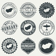 © josepperianes - Hungary Travel Stamp Made In Product Stamp Logo Icon Symbol Design Insignia.