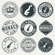 © josepperianes - Monaco Travel Stamp Made In Product Stamp Logo Icon Symbol Design Insignia.
