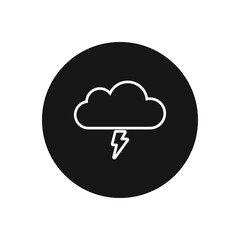 Sticker - Storm icon vector. Cloud sign