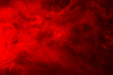 Leinwandbilder - Red smoke on a black background, abstract background