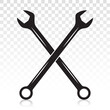 © Moch Solikin - Crossed a wrench / spanner flat vector icon for apps or websites