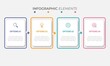 © Adiher - Business infographic thin line process with square template design with icons and 4 options or steps. Vector illustration.