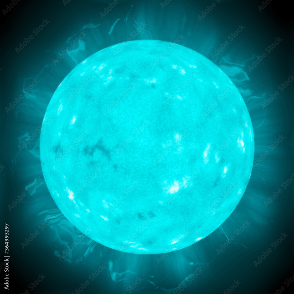 Blue dwarf star. Big hot gas giant. Stock Illustration | Adobe Stock, image size:1000x1000
