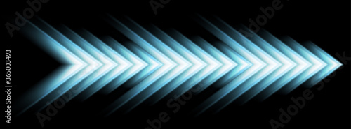 Cuadros en Lienzo Blue abstract glowing arrows tech banner design