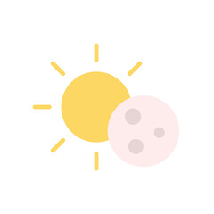 Wall Mural - Sun, moon icon. Simple color vector elements of forecast icons for ui and ux, website or mobile application