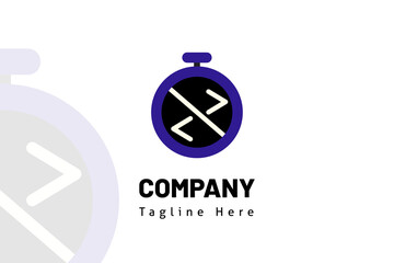 timer logo illustration web code template