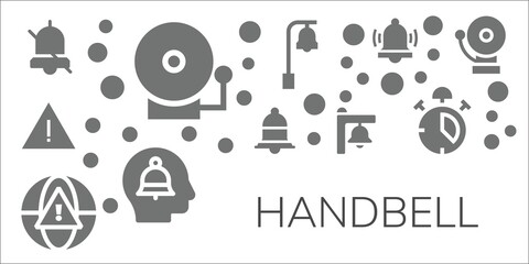 Canvas Print - Modern Simple Set of handbell Vector filled Icons