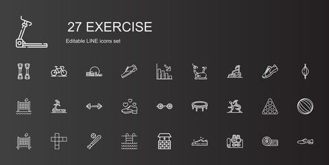 Poster - exercise icons set