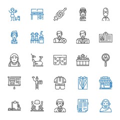 Wall Mural - man icons set