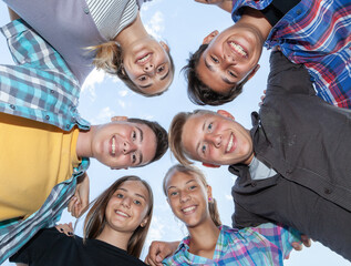 Wall Mural - students in park