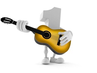 Canvas Print - Number one character playing guitar