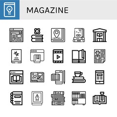 Sticker - Set of magazine icons