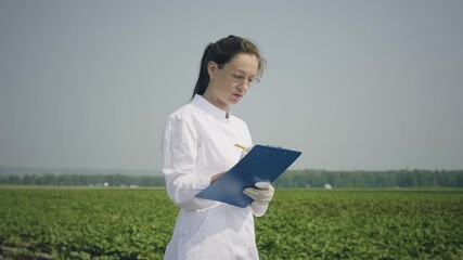 Wall Mural - Scientist working in field