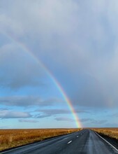 Summer Rainbow Over Open Field Free Stock Photo - Public Domain Pictures