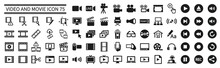Video And Movie Related Icons Set 75
