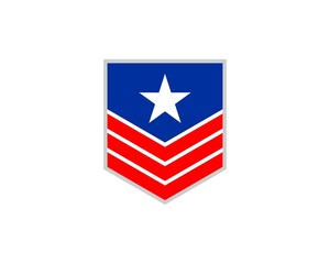 Wall Mural - Simple abstract american shield