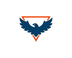 Sticker - Simple flying eagle with triangle line behind