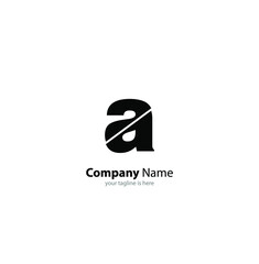 the simple modern logo of letter A with white background