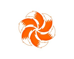 Poster - Spiral shape with fox tail