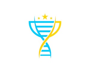 Wall Mural - Champions trophy with DNA symbol inside