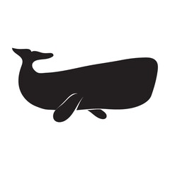 Canvas Print - silhouette of sperm whale