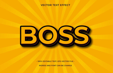 Wall Mural - Boss editable text effect