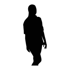 Sticker - silhouette of a woman standing