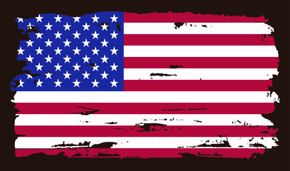 Grunge united states of america flag