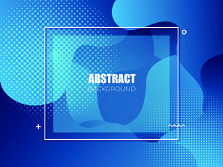 Wall Mural - Abstract blue geometric background