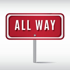 Canvas Print - all way sign