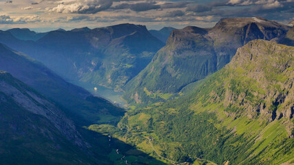 Sticker - Geirangerfjord from Dalsnibba viewpoint, Norway