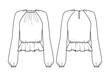 © Anastasiia - Fashion technical drawing blouse