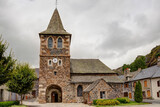 Fototapeta  - Eglise Saint-Blaise du village d'Apchon dans le département du Cantal en Auvergne - France