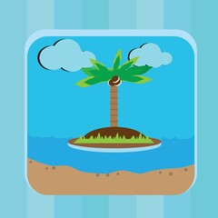 Sticker - palm tree