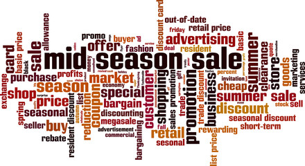 Mid season sale word cloud