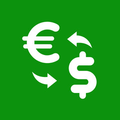 Wall Mural - Exchange Euro to Dollar -  Metro Tile Icon