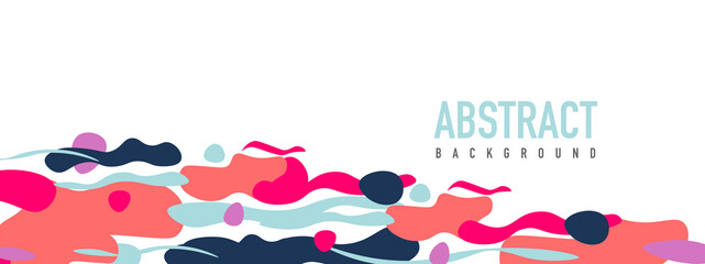 Trendy liquid style shapes abstract design, dynamic vector background for placards, brochures, posters, web landing pages, covers or banners