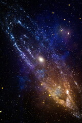 Wall Mural - high quality space background. explosion supernova. bright star nebula. distant galaxy. abstract ima