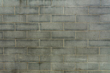 Gray Textured Cinderblock Wall For Background