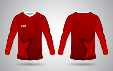 Sport jersey long sleeve template