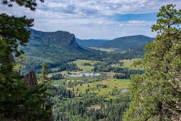 A high definition mountain landscape of the Rocky Mountains.