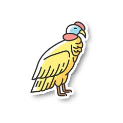 Wall Mural - condor patch. large bird of with sharp beak and claws. new world vulture, predatory bird. zoology, o